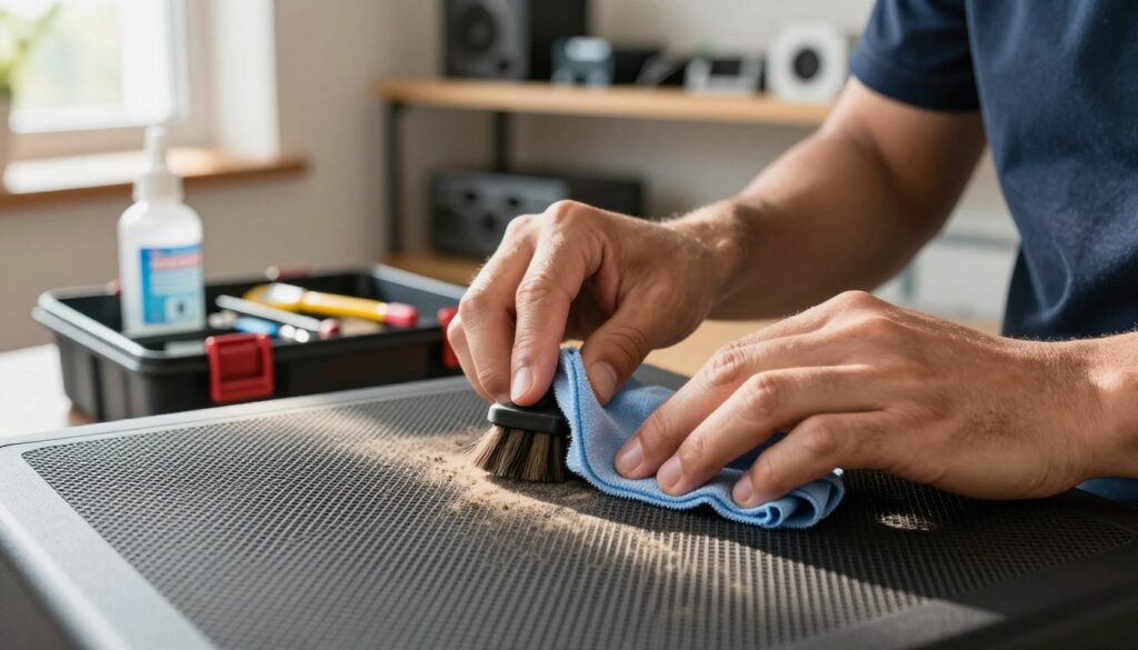 cleaning speaker grilles